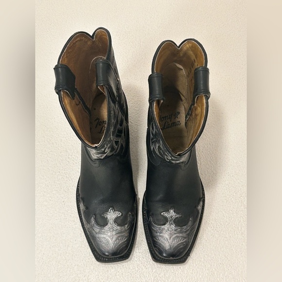 Tony Lama Womens (VF3033) Vaquero 11” Black Veil leather Cowgirl Boots Size 6B - Picture 4 of 14